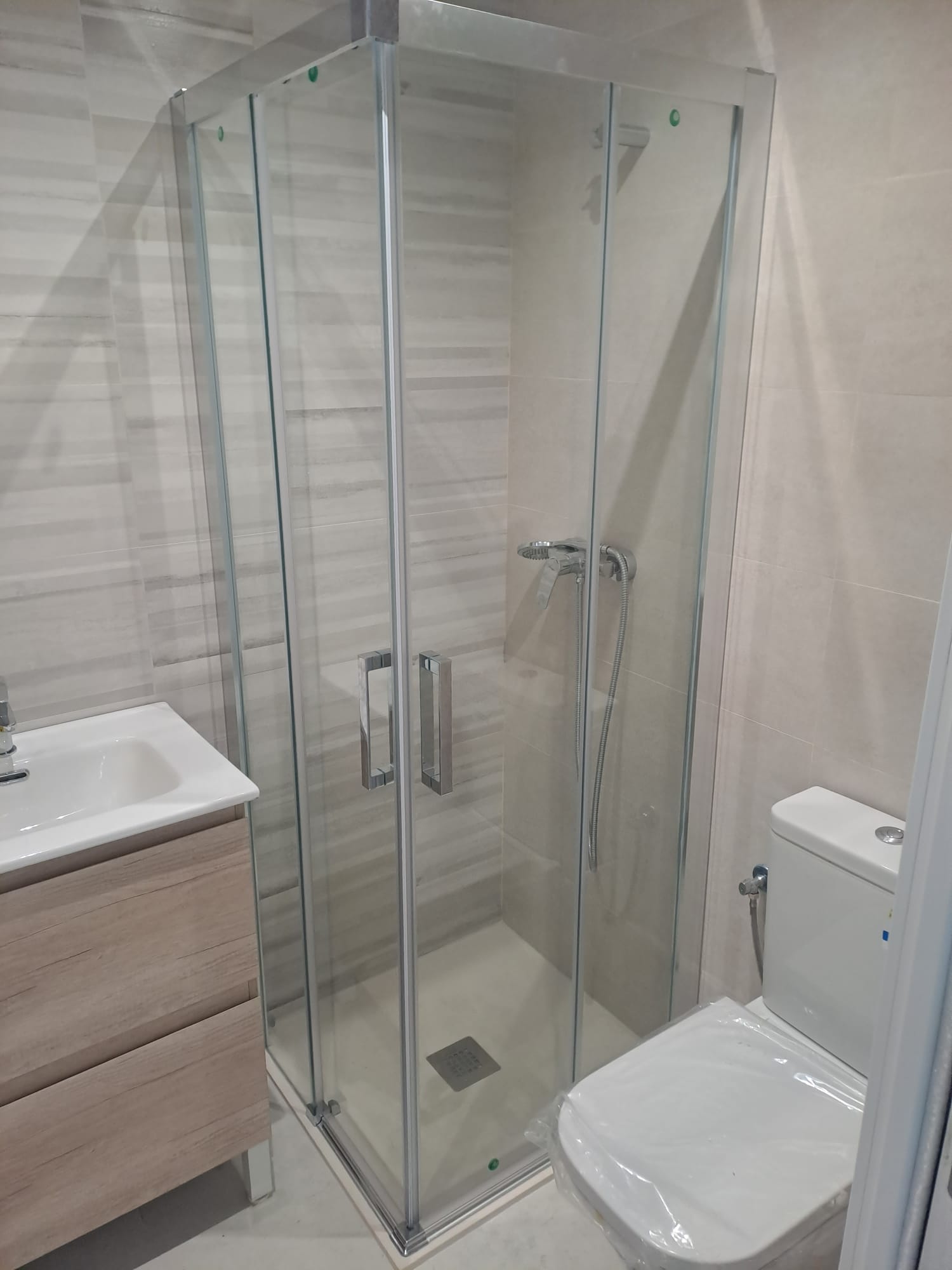 Mampara de baño cromo